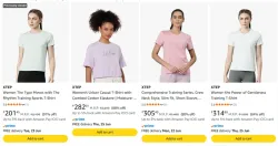 XTEP Womens Tshirts upto 64% discount 