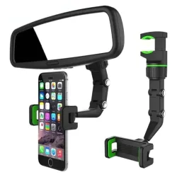 Xtore Car Mirror Phone Holder (Pack of 1, Black)