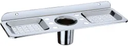 Xtreem Steel 3-in-1 Wall-Mounted Soap Dish with Toothbrush Holder
