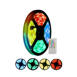 Xtreme Acoustics 5MM RGB LED Flexible Strip Light Multi Colour Kit with Remote