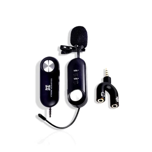 Image of Xtreme Acoustics XA-WLT10 Universal Collar Wireless Lavalier Microphone with Free Learning Course y-Splitter 2.4GHz Freq
