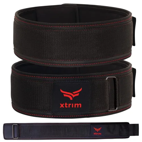 Image of XTRIM 4 Inch Unisex Weightlifting Gym Belt (Black, XL)