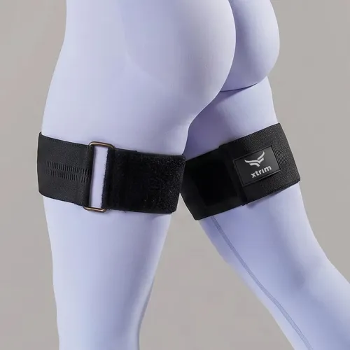 Image of Xtrim Occlusion Band with Velcro for Blood Flow Restriction Workouts, Black