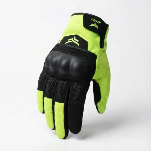 Image of Xtrim Protekt Universal Biking Gloves with Sloping Knuckles, Touchscreen Compatible Riding Gloves 