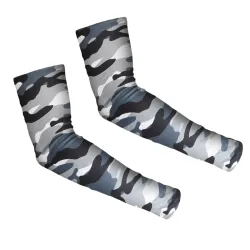XTRIM Unisex Arm Compression Sleeves (Camo Blue, Large, 1 Pair)