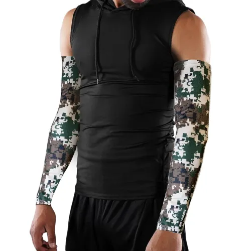 Image of XTRIM Unisex Arm Compression Sleeves for Outdoor & Indoor, Dust and Sun Protection Sleeves for Men & Women, Arm Sleeves 
