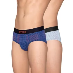 XYXX Mens Tencel Micromodal Printed Briefs (Pack of 2)