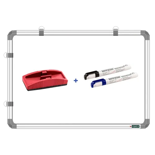 Image of YAJNAS 2x3 Feet Double-Sided Whiteboard & Chalkboard for Kids – Includes 2 Whiteboard Markers