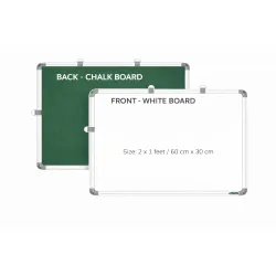 YAJNAS Double Sided White & Chalk Board