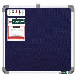 YAJNAS® 28x28 CM Premium Material Blue Color Notice Board /Soft Board Bulletin Board /Pin-up Display Board with 50 Pins 