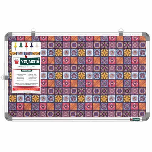 Image of Yajnas Rainbow Notice Board 58.5x28cm with 50 Pins