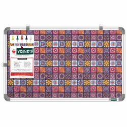 Yajnas Rainbow Notice Board 58.5x28cm with 50 Pins