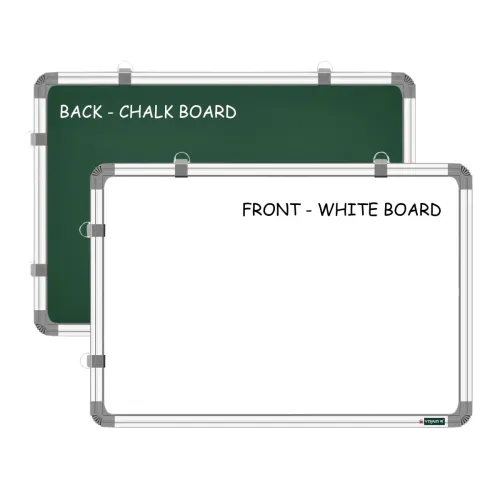 Image of YAJNAS White Board 2x3 feet, 60x90 CM Non-Magnetic Double Sided Whiteboard
