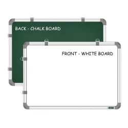 YAJNAS White Board 2x3 feet, 60x90 CM Non-Magnetic Double Sided Whiteboard