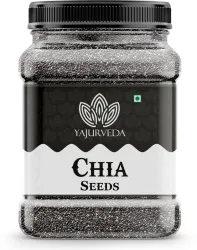 Yajurveda Raw Chia Seeds For Eating Unroasted (1 kg) 