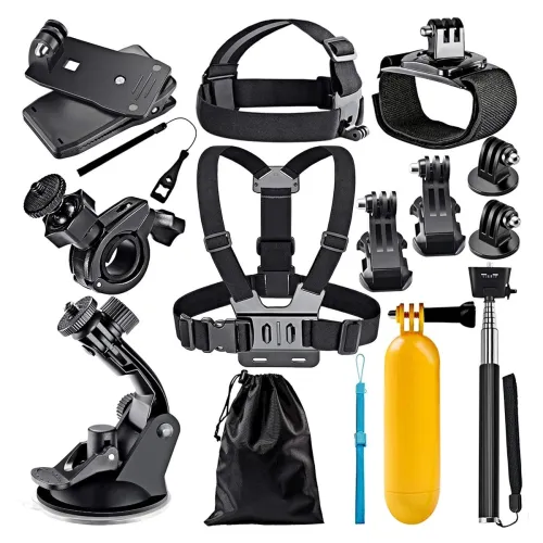 Image of yantralay 15 in 1 Hero Accessories Kit for Cameras - Compatible with Hero 13/12/11/10/9/8/7/6/5 - Insta 360 One R/RS/Osm