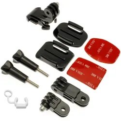 yantralay J-Hook Front & Side Helmet Mount for Hero 13/12/11/10/9/8/7/6/5,D JI OS MO Action 5/4/3,SJCAM,Eken - Compact Design - Filmmaking Accessory - 9-Piece Set
