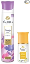 Yardley London English Blossom Anti Perspirant Deodorant Roll On for Women, 50ml & Yardley London Morning Dew Refreshing