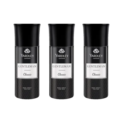Image of Yardley London Gentleman Classic Body Spray for Men | Fresh Woody Fougère Notes | Masculine Fragrance | Body Deodorant f