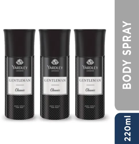 Image of Yardley Gentleman Classic Deo Spray – Pack of 3, 660ml