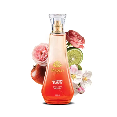 Image of Yardley London Autumn Bloom Perfume Spray Floral Fruity Scent | 90% Naturally Derived | Plumeria & Orange Peony Perfume 
