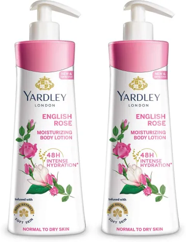 Image of Yardley London English Rose Moisturizing Hand & Body Lotion With Rose & Geranium Oil (800 ml)