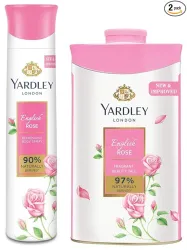 Yardley London English Rose Perfumed 250g powder Spray For Women, 150ml