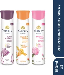 Yardley London Body Spray Tripack Body Spray - For Women (450 ml, Pack of 3)
