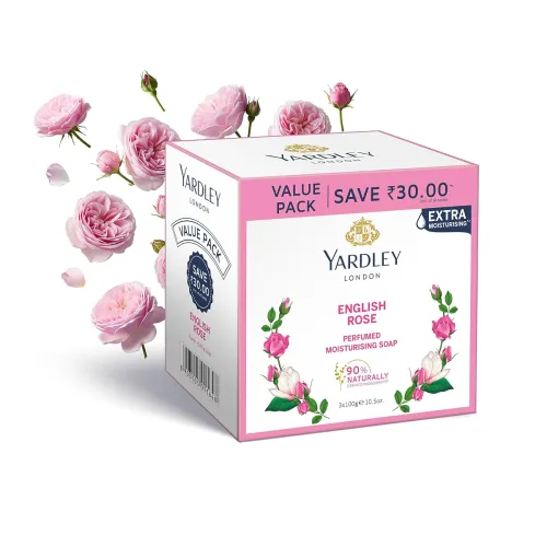 Image of Yardley London English Rose Luxury Soap 100g pack of 3