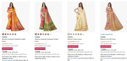 Yashika Womens Saree at minimum 88% Discount