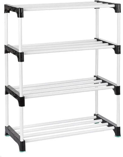 Image of YASHVI Plastic Shoe Stand  (4 Shelves, DIY(Do-It-Yourself))