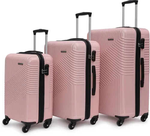 Image of YAYAVAR Hard Body Set of 3 Luggage 4 Wheels - Cairo - Pink
