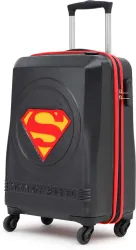 YAYAVAR Small Cabin Suitcase (55 cm) 4 Wheels - SUPERMAN OFFICIAL MERCHANDISE TROLLEY WITH PREMIUM MOULDED SUPERMAN LOGO