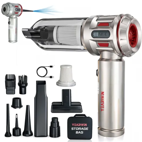 Image of YEARWIN Vacuum Cleaner for Home Use | 4 in 1 Cordless Vacuum Cleaner & Blower | Rechargeable 6000mAh | 3 Speed Suction U