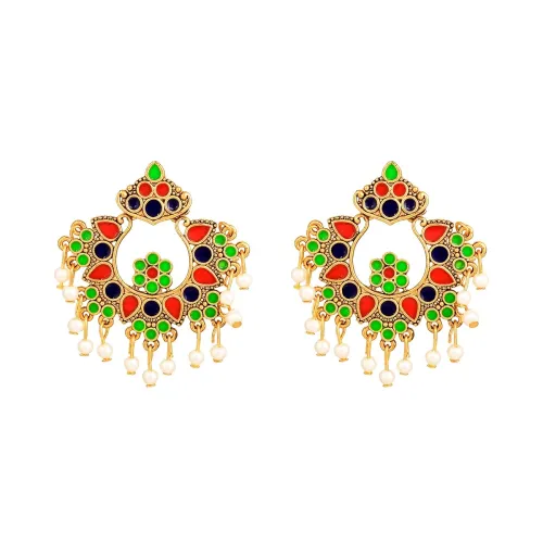 Image of Yellow Chimes Beautifully Chand Bali Earrings