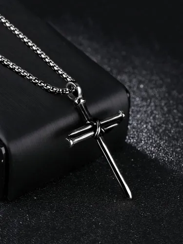 Image of Yellow Chimes Black Cross Chain Pendant