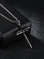 Yellow Chimes Black Cross Chain Pendant
