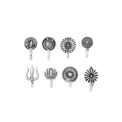 Image of Yellow Chimes Beautiful Classic Designs Non- Piercing 8 Pcs