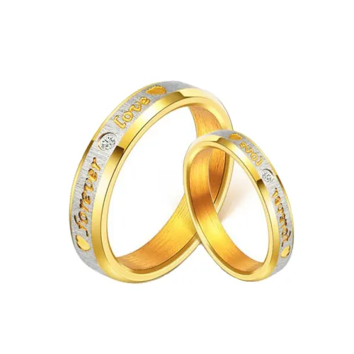 Image of Yellow Chimes Couple Ring for Women and Girls | Valentine's Special Proposal Finger Ring for Boys