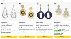 Yellow Chimes Earrings for Women at minimum 70% Discount