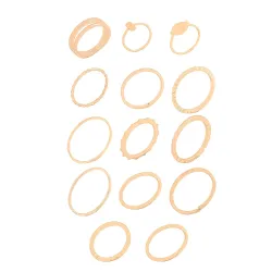 Yellow Chimes Rings for Women and Girls Fashion Aesthetic Golden Ring Set 