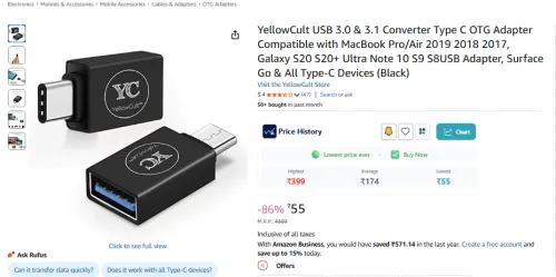 Image of YellowCult USB 3.0 & 3.1 Converter Type C OTG Adapter