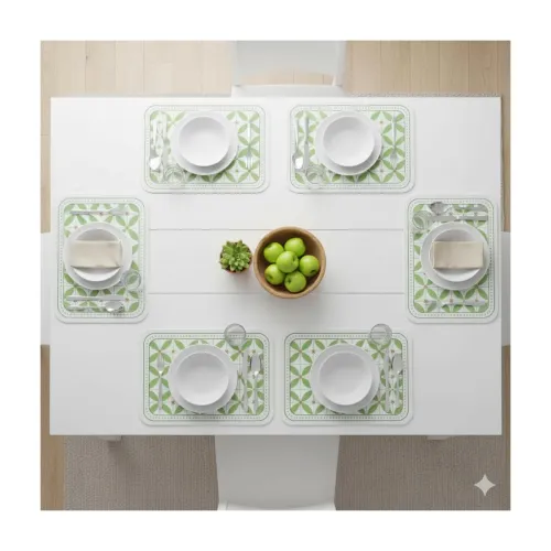 Image of YELONA Faux Leather Dining Placemats Set-6 Heat Resistant