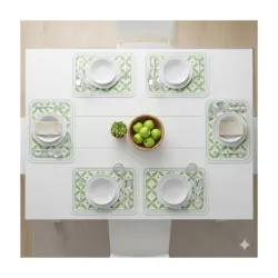 YELONA Faux Leather Dining Placemats Set-6 Heat Resistant