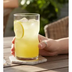 Yera Prima Aqua Water/Juice/Cocktail Glass 285 ml Each- Set of 4 pcs | Tumblers for Water, Cold Drinks, Juice | Dishwasher Safe | for Daily use & Gifting