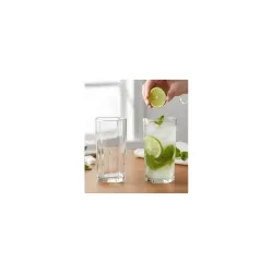 Yera Prima Pyramid Zest Designer Tumbler Set of 4, 210 ml Each | Tumblers for Water, Cold Drinks, Juice | Dishwasher Safe | for Daily use & Gifting