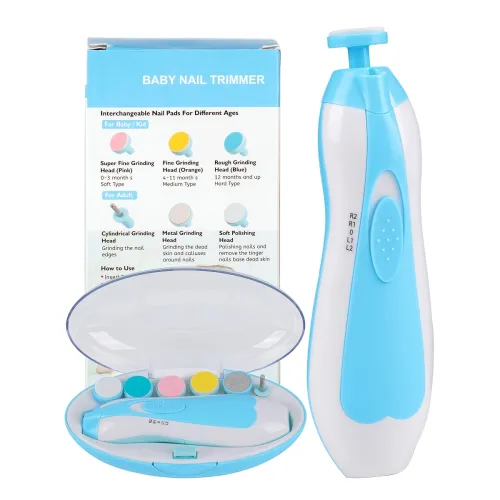 Image of YMDD Baby Electric Nail Trimmer Kit (6-in-1, Blue)