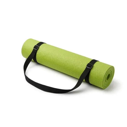 Image of Yoga Mat 4mm Thick with Carrying Strap for Exercise and Fitness
