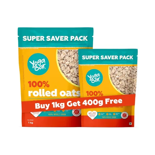 Image of Yogabar 100% Rolled Oats 1.4 kg (1 Kg + 400 gram Pack)