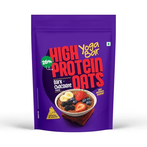 Image of Yogabar 26g High Protein Oats 250 g, Pack of 1, Dark Chocolate